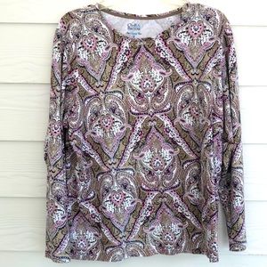 Croft & Barrow Paisley Print Top